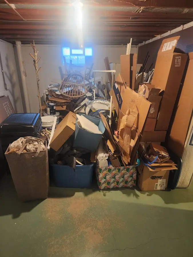 Roll-off dumpster container at job site for Construction Dumpster Rental in Wheaton